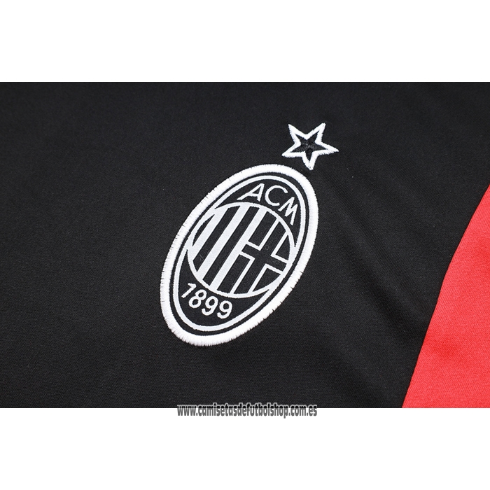 Chandal del AC Milan 23-24 Manga Corta Negro